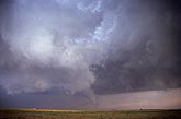 Overview of classic supercell storm with a tornado