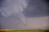 Close view of a low contrast tapered cone tornado