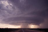 An HP high precipitation supercell storm with rotating wall cloud