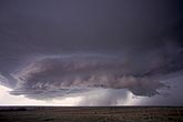 Weakening HP supercell with an elongated wall cloud