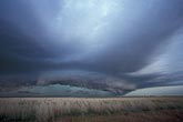 Developing MCS from a supercell with a long history of hail