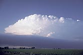 Rapid growth produces an unfrozen crown on this classic supercell