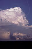 A powerful boiling Cumulonimbus storm builds high into the sky